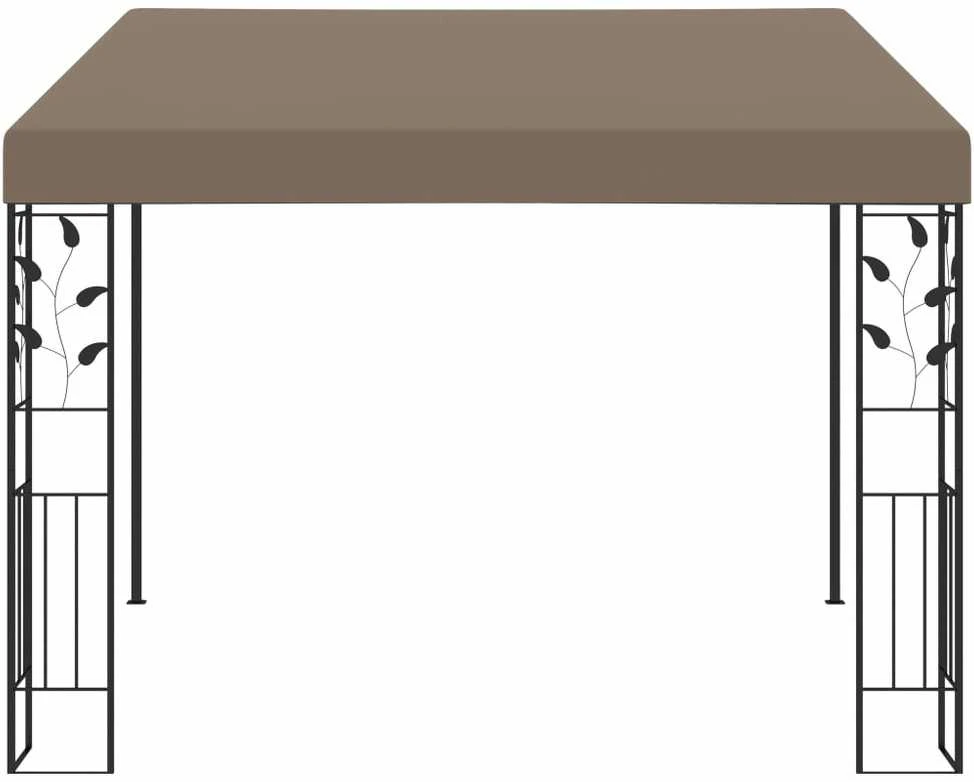 Prie sienos montuojama pavėsinė, taupe spalvos, 3x3x2,5m