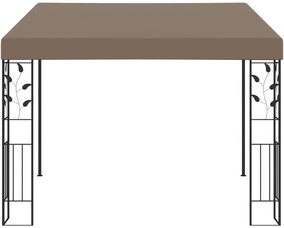 Prie sienos montuojama pavėsinė, taupe spalvos, 3x3x2,5m