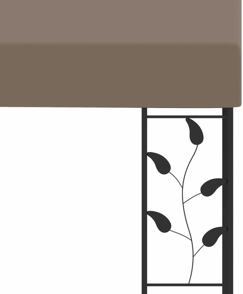Prie sienos montuojama pavėsinė, taupe spalvos, 6x3x2,5m