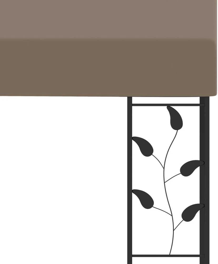 Prie sienos montuojama pavėsinė, taupe spalvos, 3x3x2,5m