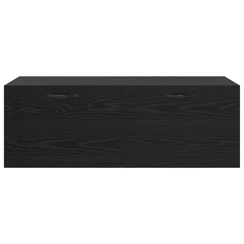 Prie sienos montuojama spinta 100 x 36,5 x 35 cm Juodas ąžuolas