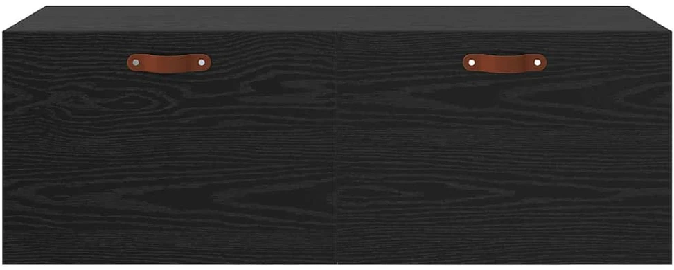 Prie sienos montuojama spinta 100 x 36,5 x 35 cm Juodas ąžuolas