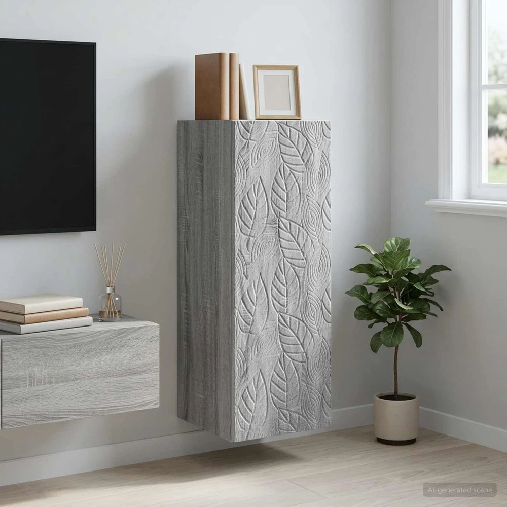 Prie sienos montuojama spinta 33 x 34,5 x 90 cm Pilka Sonoma