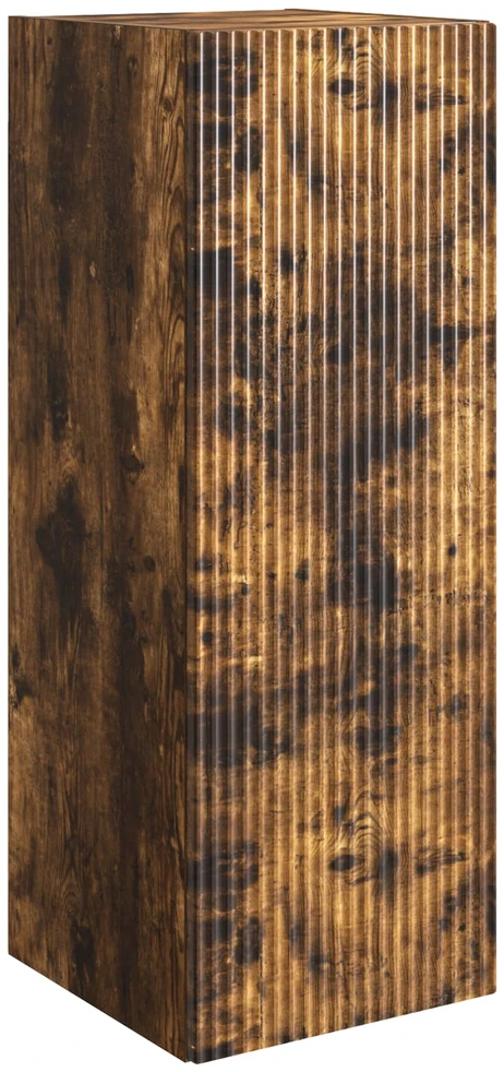 Prie sienos montuojama spinta 33 x 34,5 x 90 cm Dūminio ąžuolo
