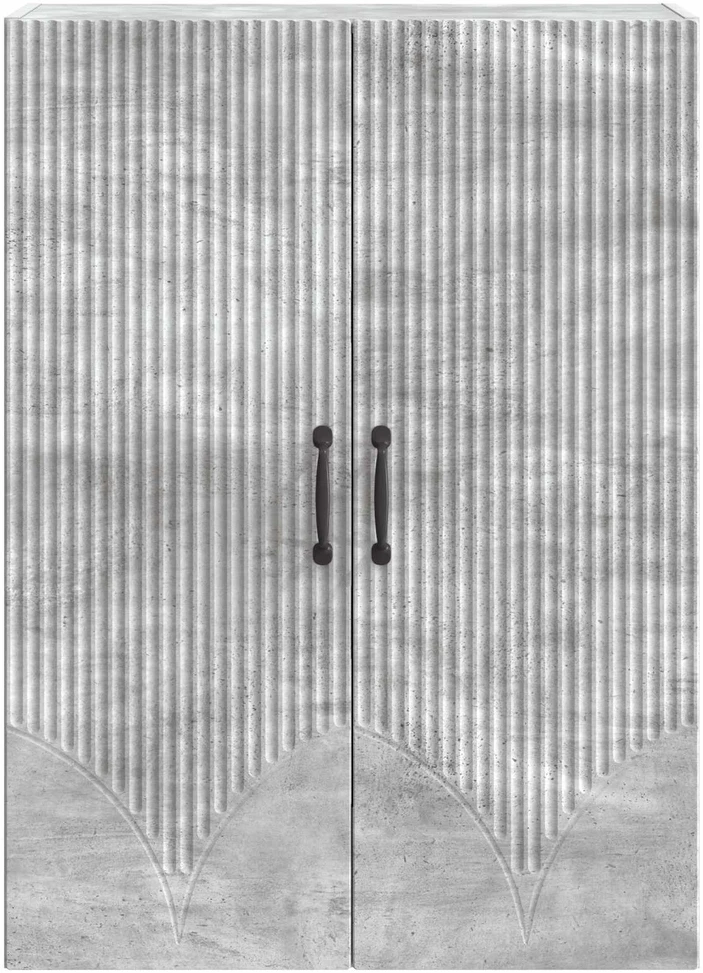 Prie sienos montuojama spinta 66 x 34,5 x 90 cm Betono pilka