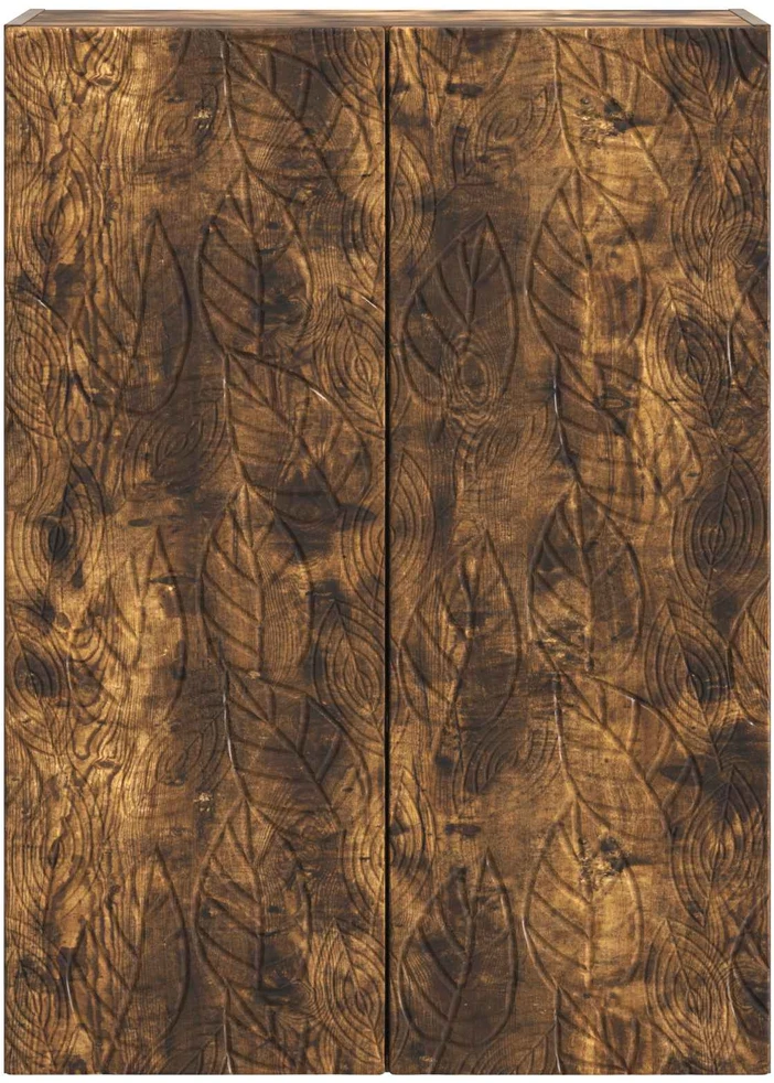 Prie sienos montuojama spinta 66 x 34,5 x 90 cm Dūminio ąžuolo