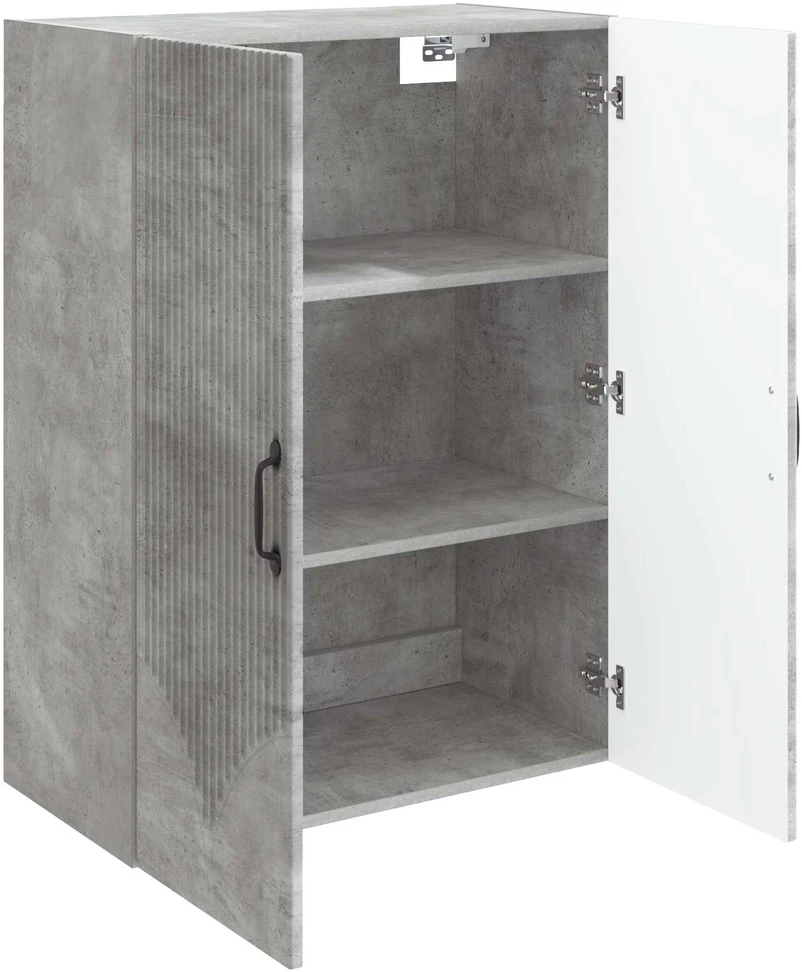 Prie sienos montuojama spinta 66 x 34,5 x 90 cm Betono pilka