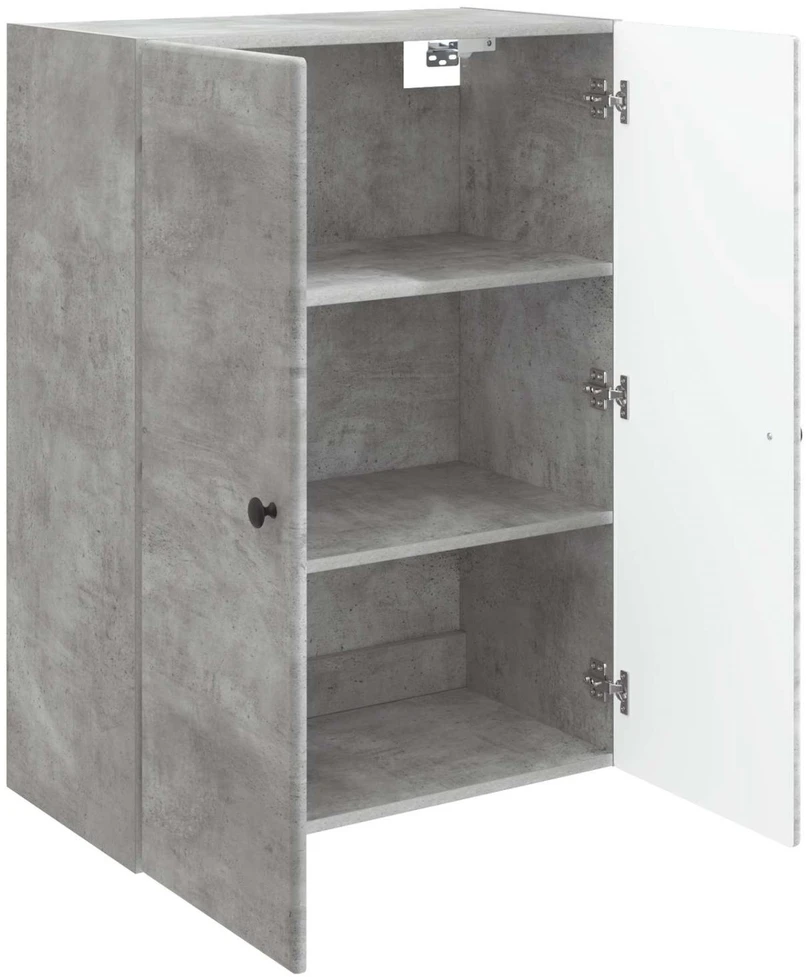 Prie sienos montuojama spinta 66 x 34,5 x 90 cm Betono pilka