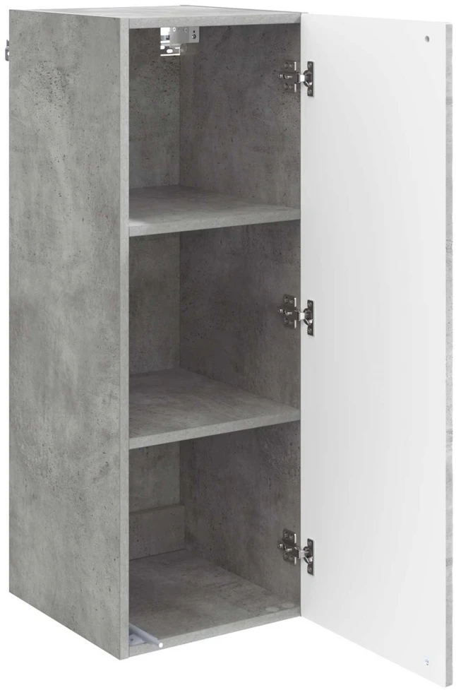 Prie sienos montuojama spinta 33 x 34,5 x 90 cm Betono pilka