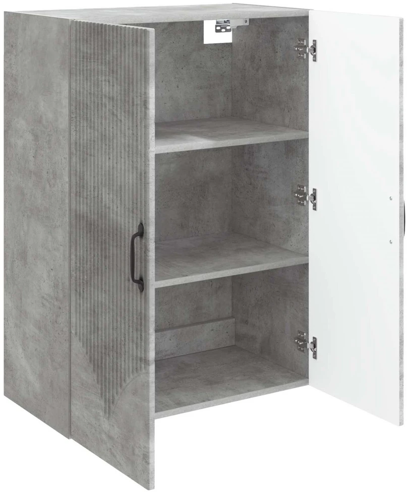 Prie sienos montuojama spinta 66 x 34,5 x 90 cm Betono pilka