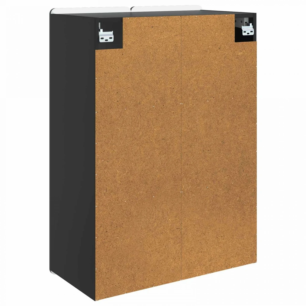 Prie sienos montuojama spinta Juoda 66 x 34,5 x 92 cm