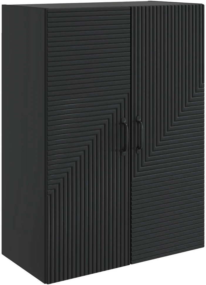 Prie sienos montuojama spinta Juoda 66 x 34,5 x 90 cm