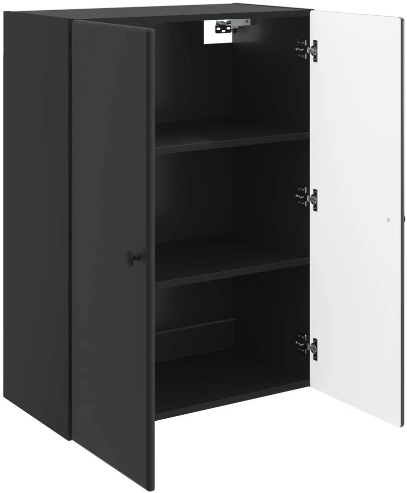 Prie sienos montuojama spinta 66 x 34,5 x 90 cm Juoda
