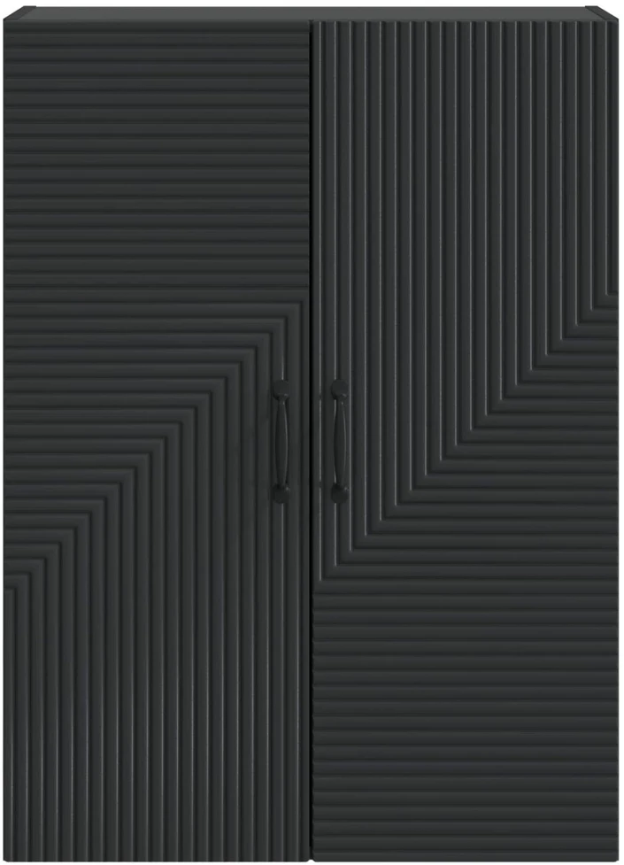 Prie sienos montuojama spinta Juoda 66 x 34,5 x 90 cm
