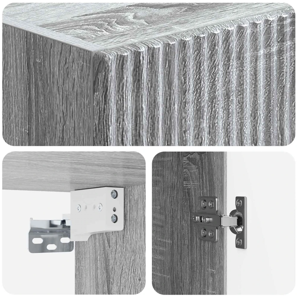 Prie sienos montuojama spinta 33 x 34,5 x 90 cm Pilka Sonoma