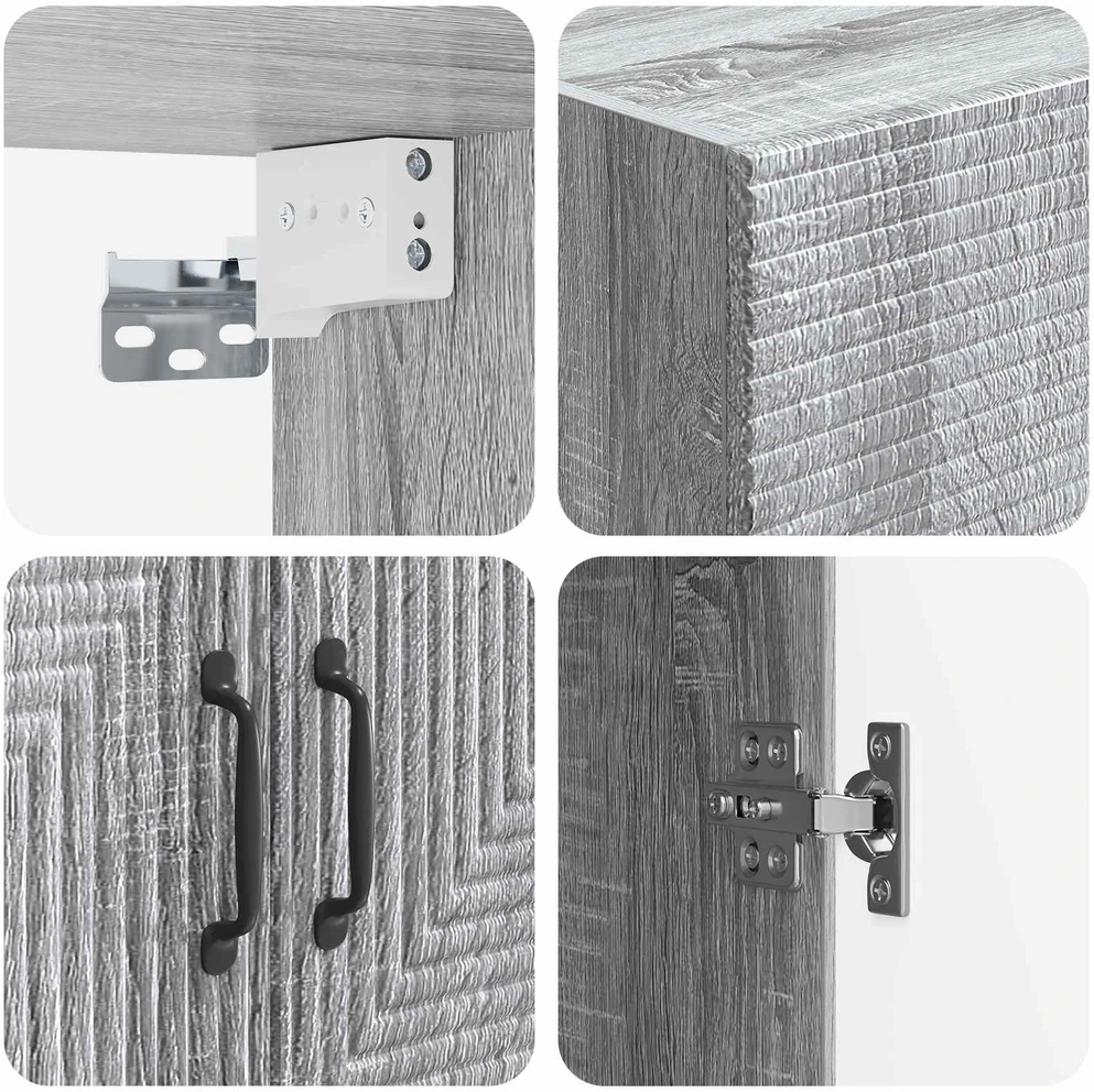 Prie sienos montuojama spinta Pilka Sonoma 66 x 34,5 x 90 cm