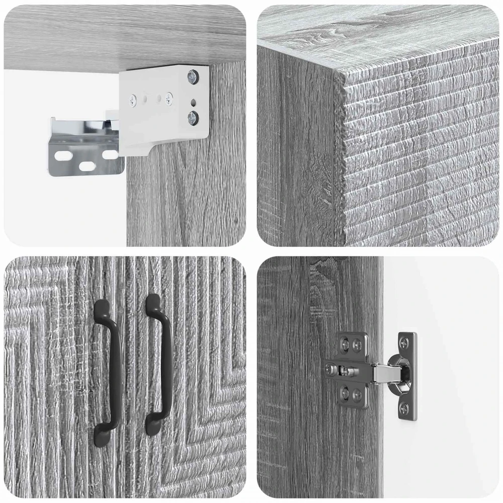 Prie sienos montuojama spinta Pilka Sonoma 66 x 34,5 x 90 cm