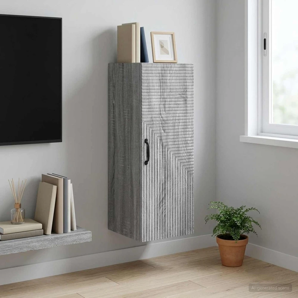 Prie sienos montuojama spinta Pilka Sonoma 33 x 34,5 x 90 cm