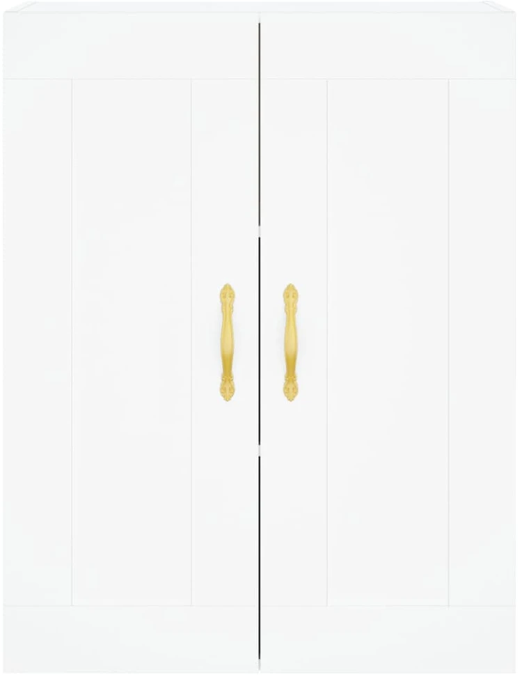 Prie sienos montuojama spintelė, balta, 69,5x34x90cm, mediena