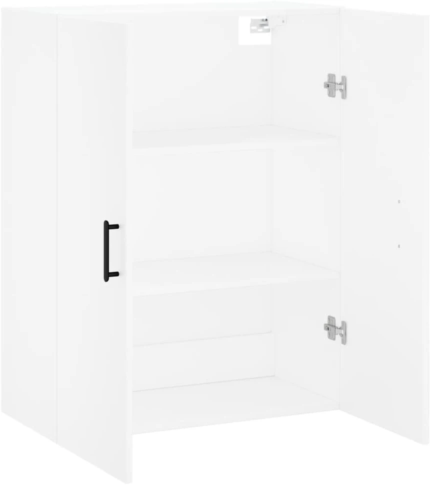 Prie sienos montuojama spintelė, baltos spalvos, 69,5x34x90cm