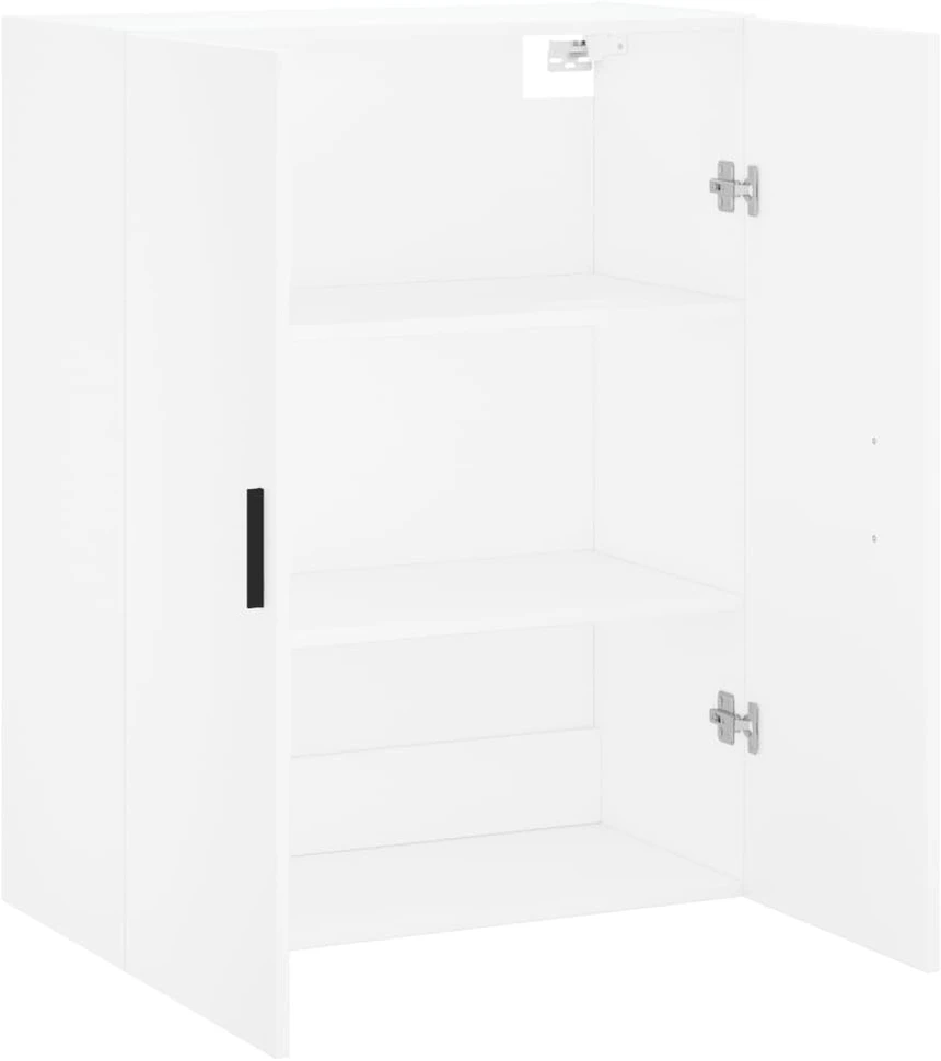 Prie sienos montuojama spintelė, baltos spalvos, 69,5x34x90cm