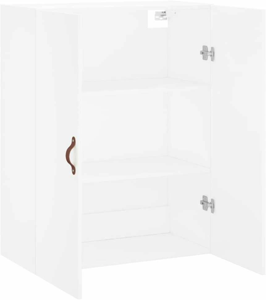 Prie sienos montuojama spintelė, baltos spalvos, 69,5x34x90cm