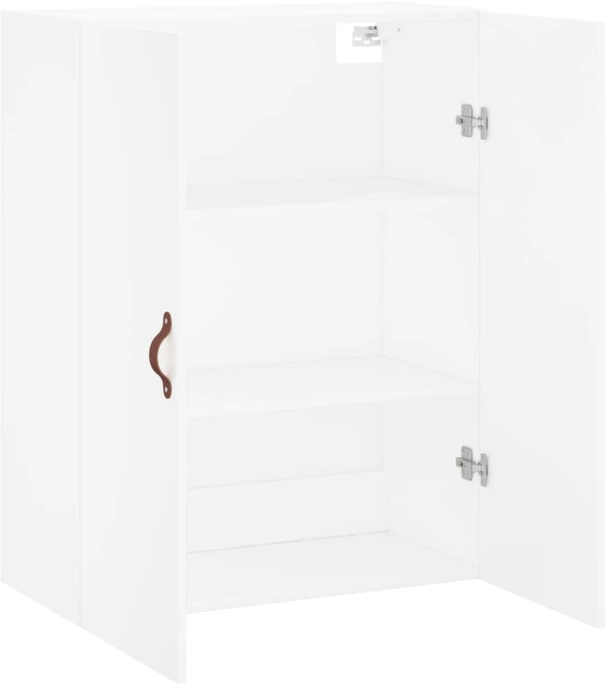 Prie sienos montuojama spintelė, baltos spalvos, 69,5x34x90cm
