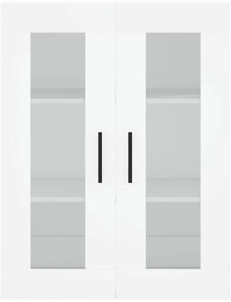 Prie sienos montuojama spintelė, baltos spalvos, 69,5x34x90cm