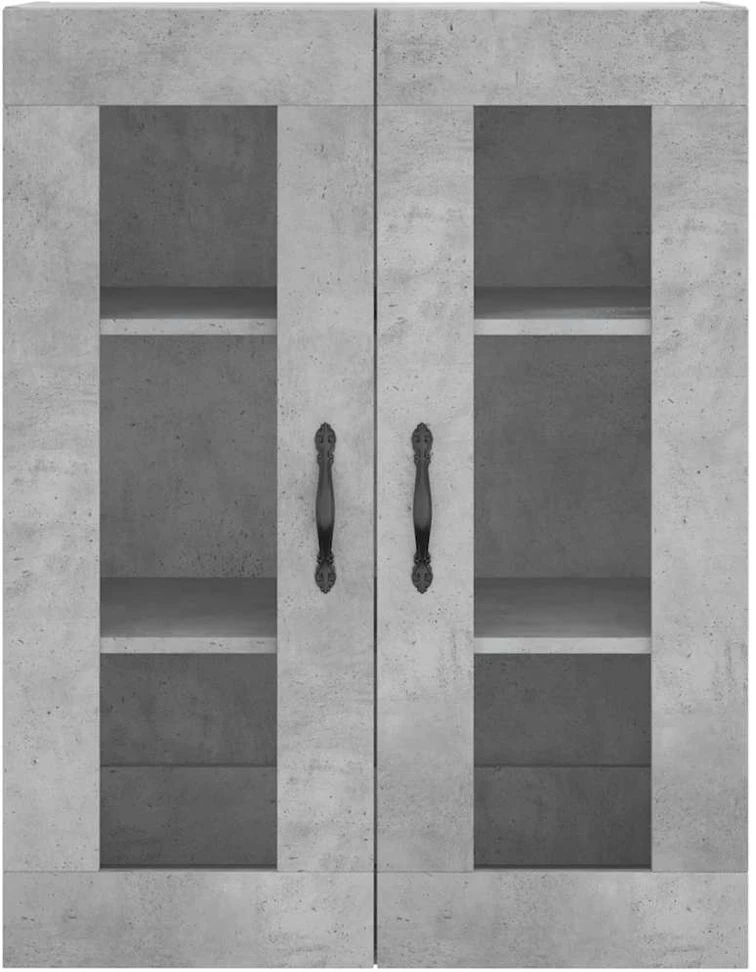 Prie sienos montuojama spintelė, betono, 69,5x34x90cm, mediena