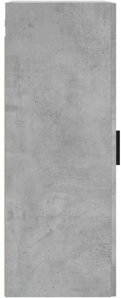 Prie sienos montuojama spintelė, betono pilka, 34,5x34x90cm