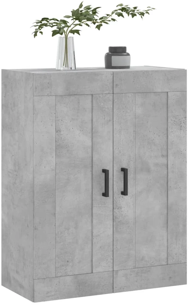 Prie sienos montuojama spintelė, betono, 69,5x34x90cm, mediena