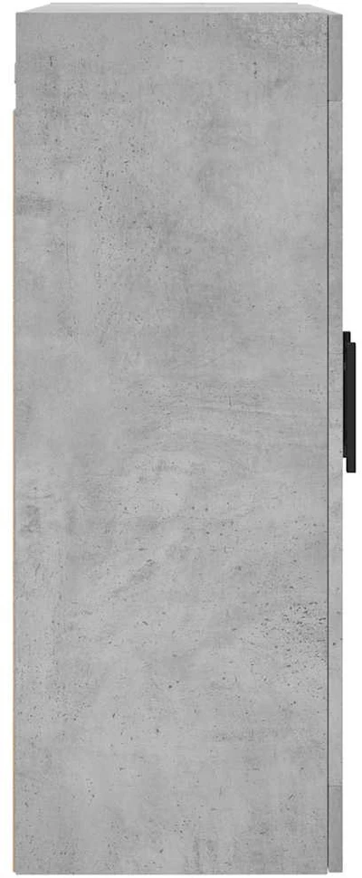 Prie sienos montuojama spintelė, betono pilka, 69,5x34x90cm
