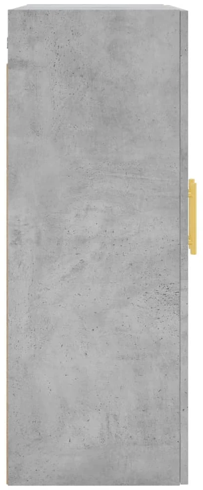 Prie sienos montuojama spintelė, betono pilka, 69,5x34x90cm