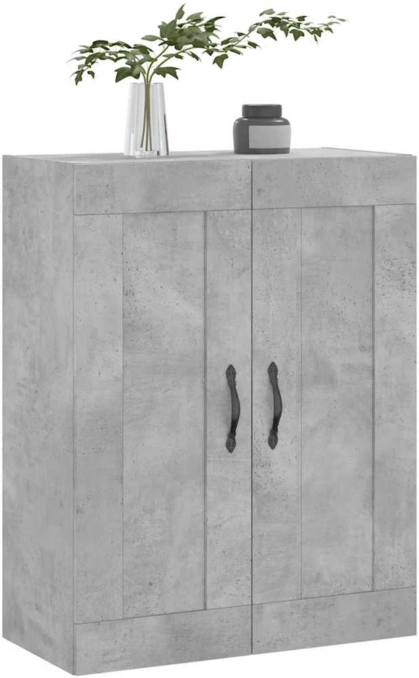 Prie sienos montuojama spintelė, betono, 69,5x34x90cm, mediena