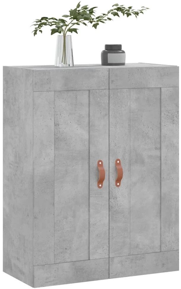 Prie sienos montuojama spintelė, betono, 69,5x34x90cm, mediena
