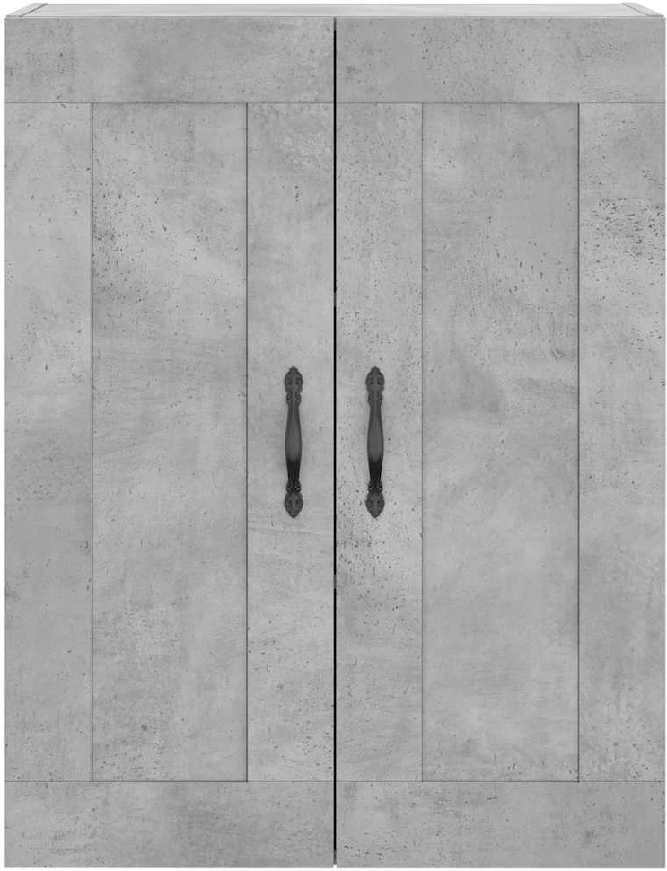 Prie sienos montuojama spintelė, betono, 69,5x34x90cm, mediena