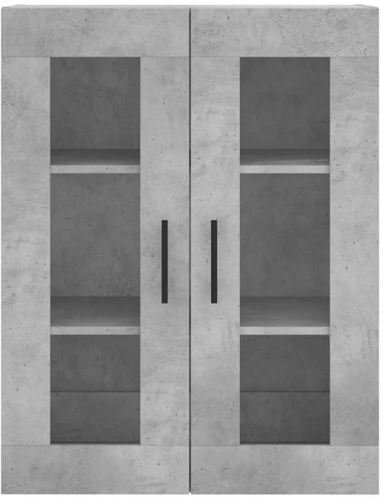 Prie sienos montuojama spintelė, betono pilka, 69,5x34x90cm