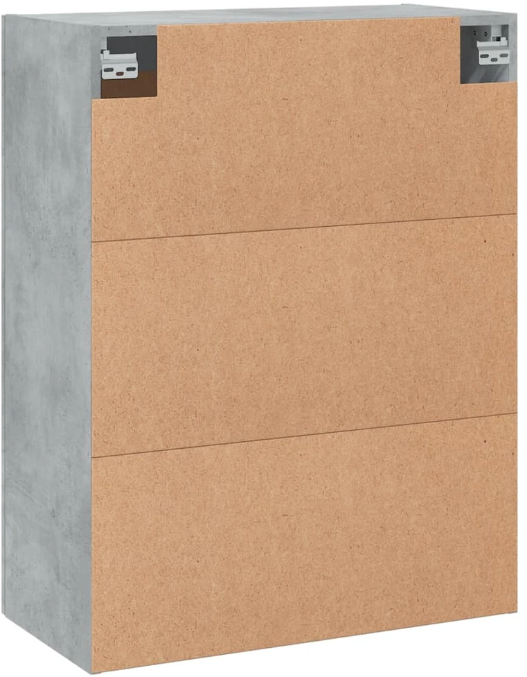 Prie sienos montuojama spintelė, betono, 69,5x34x90cm, mediena