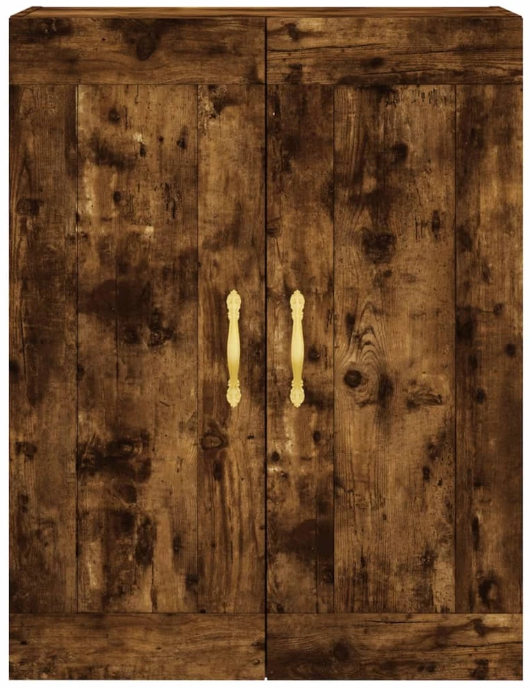 Prie sienos montuojama spintelė, dūminė, 69,5x34x90cm, mediena