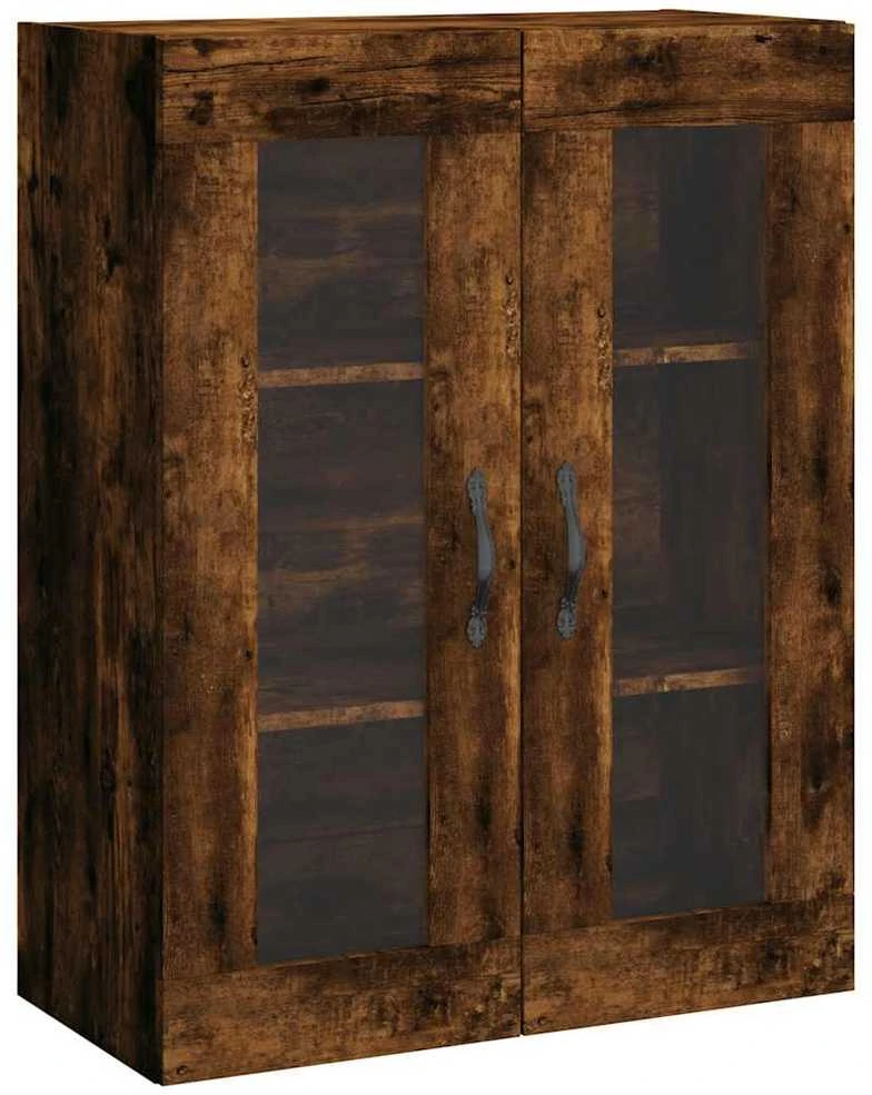 Prie sienos montuojama spintelė, dūminė, 69,5x34x90cm, mediena
