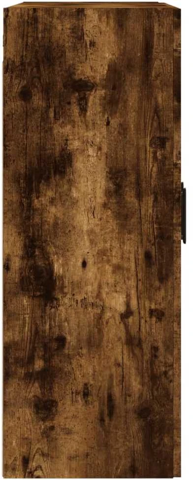 Prie sienos montuojama spintelė, dūminė, 69,5x34x90cm, mediena
