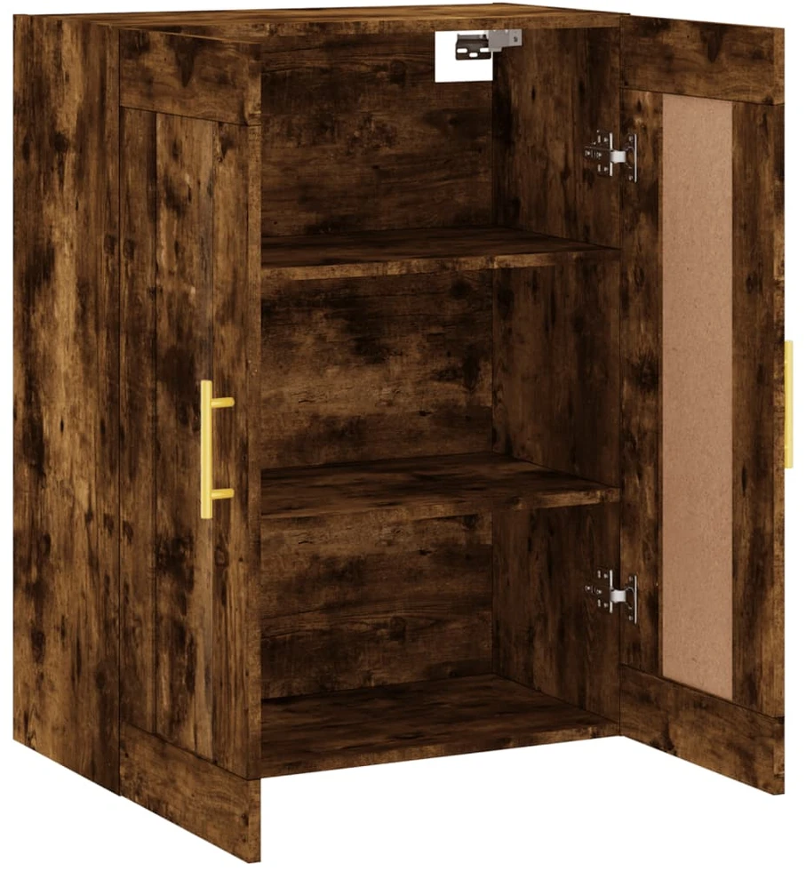 Prie sienos montuojama spintelė, dūminė, 69,5x34x90cm, mediena