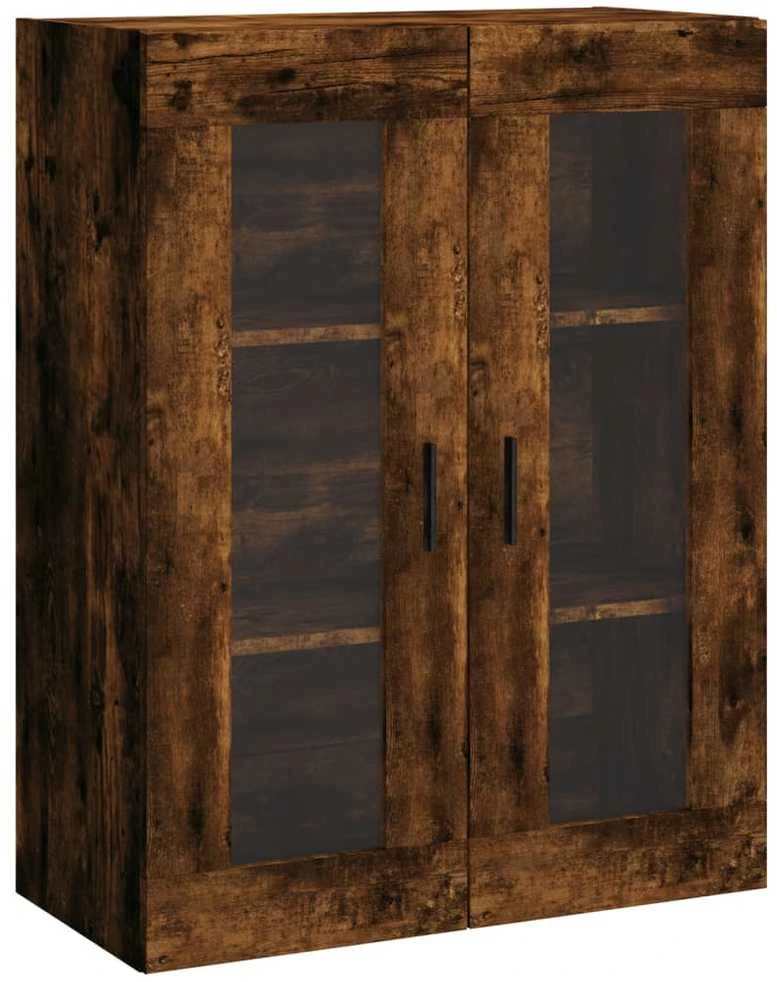 Prie sienos montuojama spintelė, dūminio ąžuolo, 69,5x34x90cm