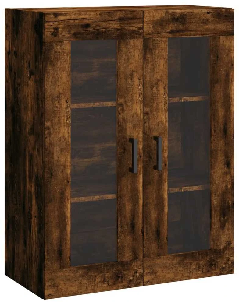 Prie sienos montuojama spintelė, dūminio ąžuolo, 69,5x34x90cm
