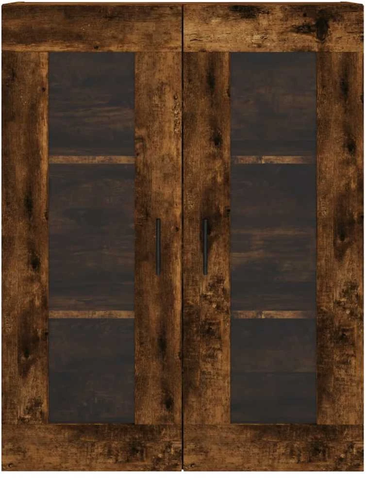 Prie sienos montuojama spintelė, dūminio ąžuolo, 69,5x34x90cm