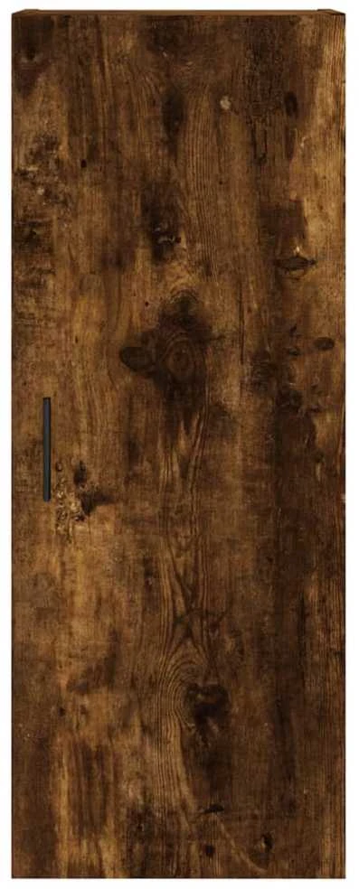 Prie sienos montuojama spintelė, dūminio ąžuolo, 34,5x34x90cm