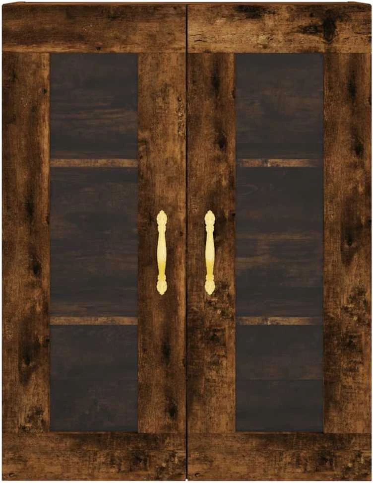 Prie sienos montuojama spintelė, dūminio ąžuolo, 69,5x34x90cm