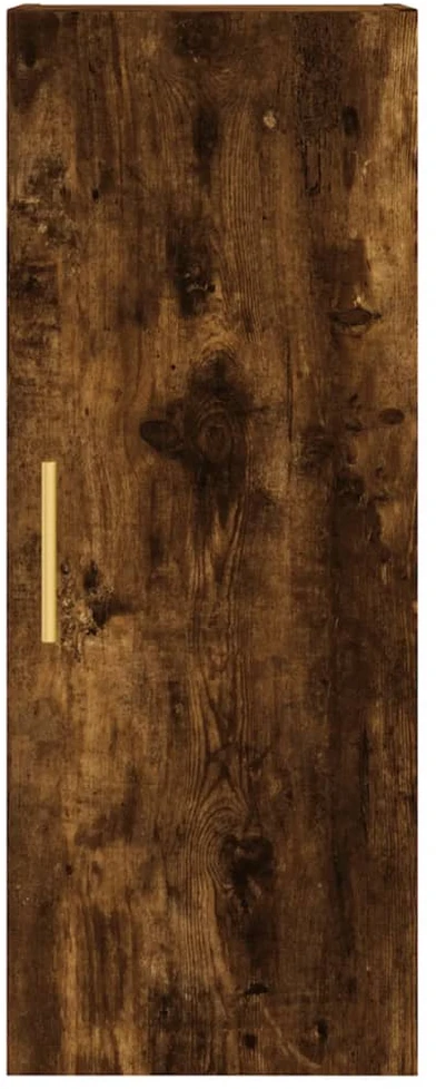 Prie sienos montuojama spintelė, dūminio ąžuolo, 34,5x34x90cm