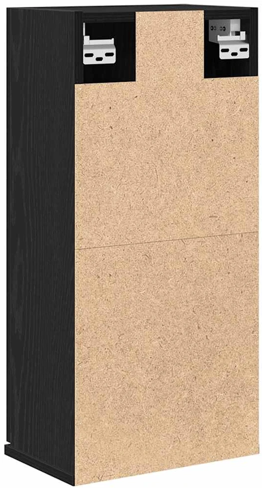 Prie sienos montuojama spintelė, juodo ąžuolo spalvos, 32x20x67cm, inžinerinė mediena