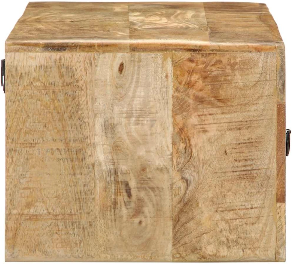 Prie sienos montuojama televizoriaus spintelė, 100x32x25 cm, masyvi mango mediena